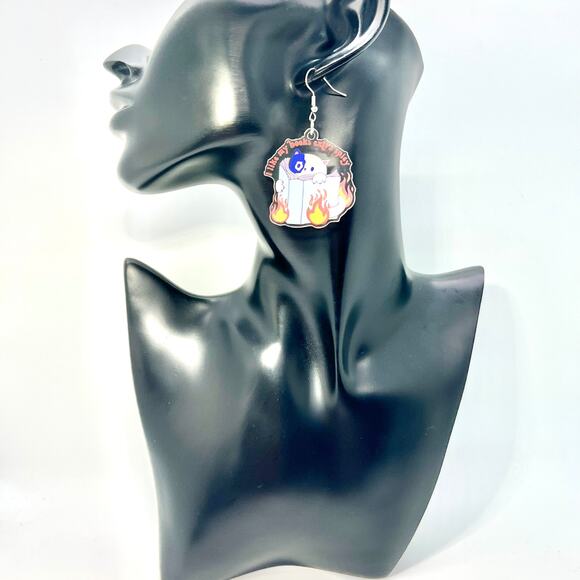 Spicy Book Cat Earrings - Booktok Accessories - Spicy Book Earring - Cat Earring - Picture 6 of 8